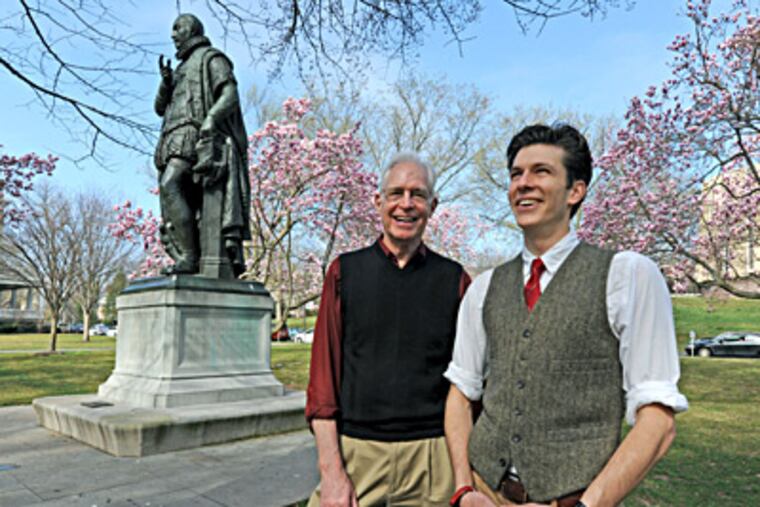At Rutgers’ New Brunswick campus, student Joe Gilch (right) is researching his uncle’s combat experiences in a collaboration with history professor Michael Adas. The focus is on the more than 80 letters that Jimmy Gilch wrote home before being killed in 1966, just before his 21st birthday. APRIL SAUL / Staff Photographer