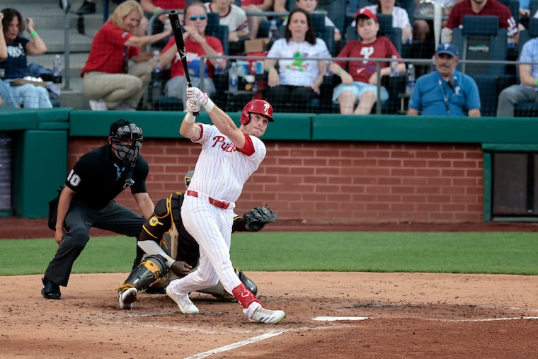 Max Kepler watches his two-run homer during the fourth inning of Wednesday night's win over the Padres.
