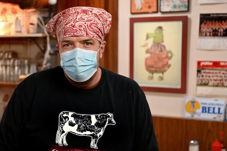 Sulimay's Restaurant owner Chad Todd in the Fishtown diner. He was among more than 175,000 applicants who didn't get funded by the Restaurant Revitalization Fund.