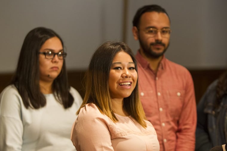 In Center City, 23-year-old DACA recipient Karla Rojas speaks about up incoming DACA legislation.