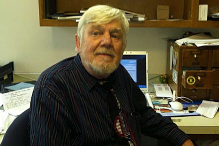 Philip Lapsansky in his Library Company office. He has been a key force in changing how people viewed African American history. Credit: Stephan Salisbury.