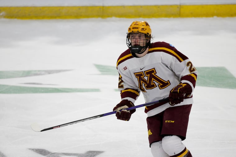 Flyers prospect Bryce Brodzinski bagged four goals this weekend as Minnesota advanced to the Frozen Four.