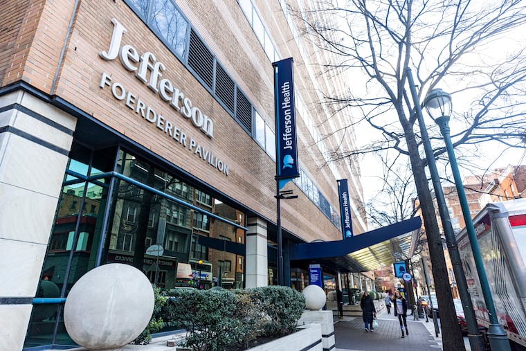 The Foerderer Pavilion at Thomas Jefferson University Hospital is part of Jefferson Health, which sued Aetna in federal court over Aetna's new policy that created a lower payment tier for certain approved inpatient hospital stays.