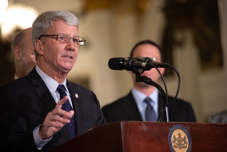 Sen. Tom Killion (R., Delaware), seen here in the Capitol in December 2019, plans to introduce a bill that would provide additional financial assistance to individuals and small businesses.