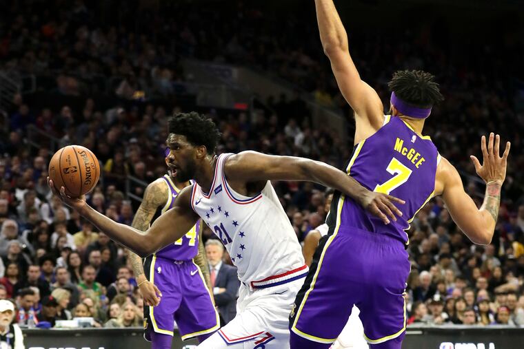 JaVale McGee (right) could fit the bill as a backup big man capable of spelling Joel Embiid for long stretches next season.