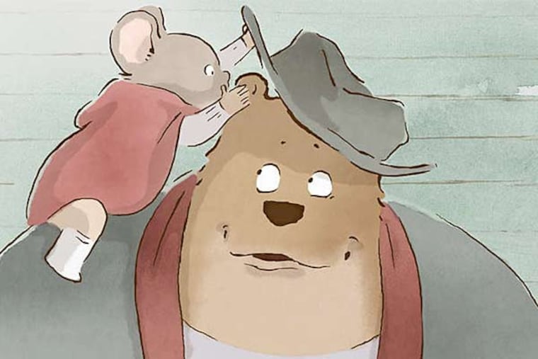 In the Oscar-nominated "Ernest & Celestine," based on the book by Gabrielle Vincent, a mouse and a bear become an odd-couple team.