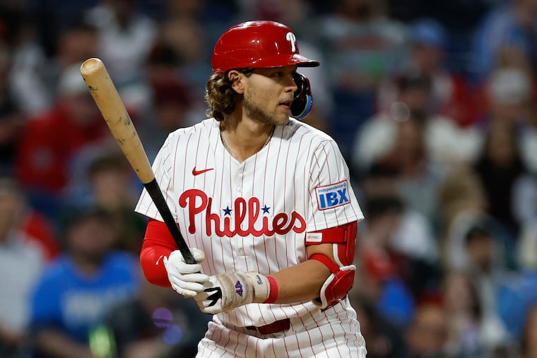 Phillies third baseman Alec Bohm took a .156 batting average into Tuesday's game.