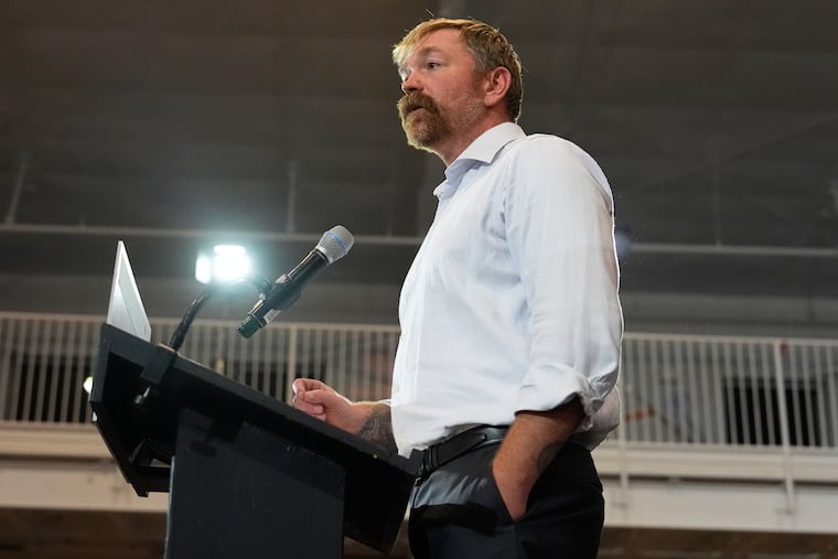 Democratic U.S. Senate candidate Graham Platner speaks during a primary election night watch party after winning the Democratic nomination Tuesday, June 9, 2026, in Blue Hill, Maine.