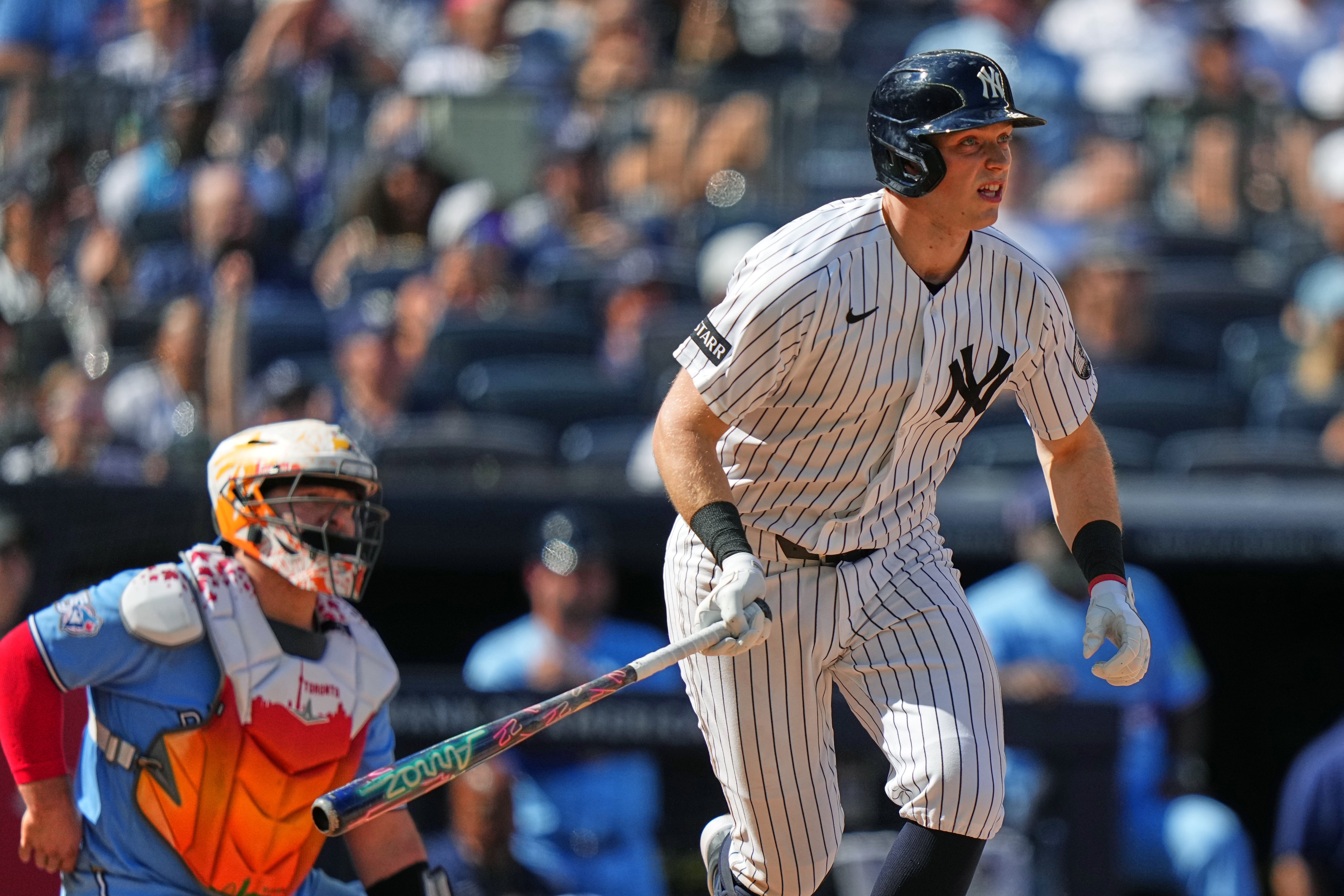 Ben Rice hits two-run single to cap 3-run sixth as Yankees pull away for 8-3 victory over Blue Jays