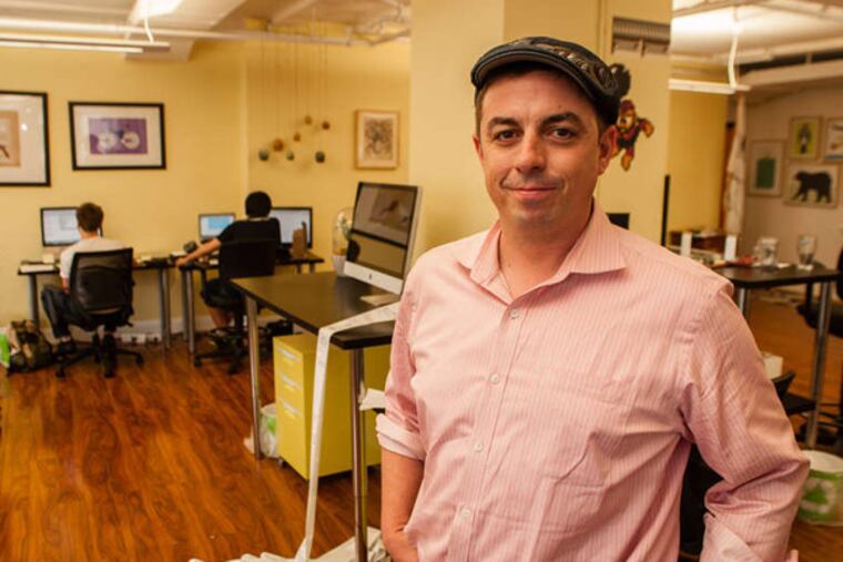 Alex Urevick-Ackelsberg, CEO of Zivtech, in his company's new office space in Center City Philadelphia. June 25, 2014, Philadelphia, Pennsylvania.