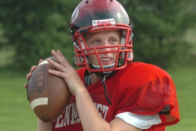 Penncrest quarterback Matt Atkinson was just 3-for-6 passing for 61 yards against Springfield, but all three completions went for touchdowns. (Sarah J. Glover/Staff Photographer)