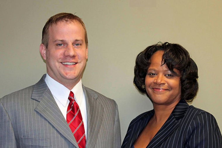 Brian McGinnis, Chairman of the Chester County Democratic Committee, left and Vice Chairwoman, Robin Greene-Toler. (handout photo)