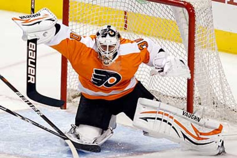 Ilya Bryzgalov will make his home debut tonight against the Vancouver Canucks. (Yong Kim/Staff Photographer)