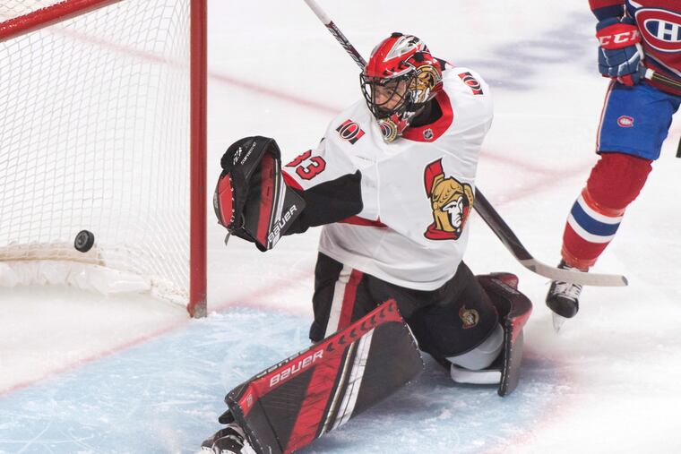 Mike McKenna appeared in 10 games with the Ottawa Senators prior to being acquired by the Vancouver Canucks in a multi-player trade on Jan. 2.