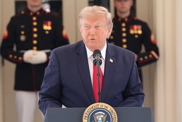 President Donald Trump speaks on Monday, July 13, 2026, in Washington. A federal judge on Monday issued a blistering decision on his lawsuit against the IRS.