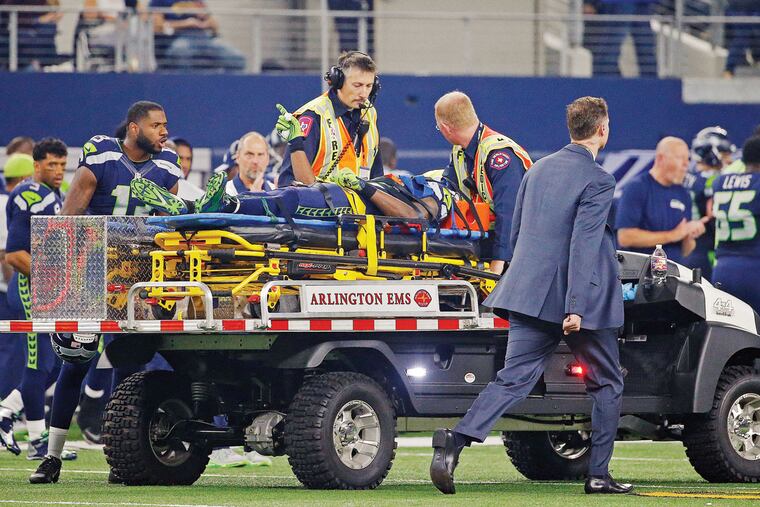 During an NFL game against the Dallas Cowboys in November, the Seattle Seahawks’ Ricardo Lockette was taken off the field after a hard hit. He sustained a concussion and a neck injury that required surgery.