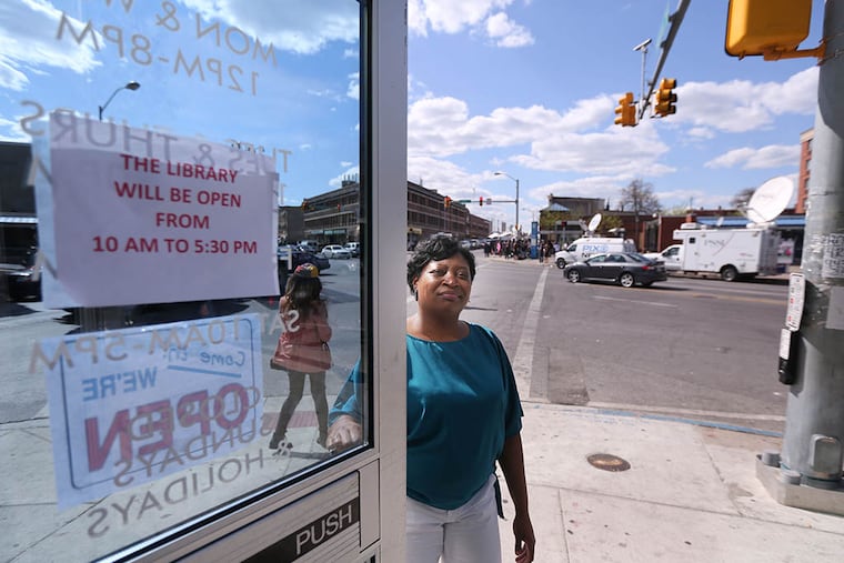 Melanie Townsend Diggs, head of the library branch on Pennsylvania Avenue in Baltimore, the center of rioting. The library kept its doors open. “It’s just instinct,” she said. “How could we not?” (DAVID SWANSON/Staff Photographer)