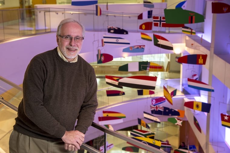 Temple University Associate Professor of Human Resource Management Art Hochner, 70, is retiring after 39 1/2 years at the school. Hochner was in a leadership position with the faculty union for 31 years, 25 as president. He is photographed in Alter Hall of the Fox School of Business December 13, 2017. CLEM MURRAY / Staff Photographer