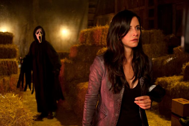 In this publicity image released by The Weinstein Company, Courteney Cox is shown in a scene from the horror film "Scream 4." The MTV network says it will produce a pilot for a TV-series adaptation of the wildly popular slasher films. The series would reinvent the horror-comedy franchise that began with the original release in 1996 and spawned three sequels, the most recent in 2011. The filmsí original director, Wes Craven, is in discussions to direct the one-hour pilot, MTV said. The "Scream" series is planned to debut in summer 2014. (AP Photo/Dimension Films-The Weinstein Company, Gemma La Mana)