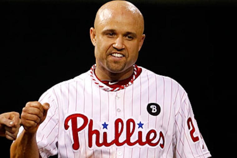 Placido Polanco will undergo an MRI and X-rays to determine the extent of his hip injury. (Ron Cortes/Staff file photo)