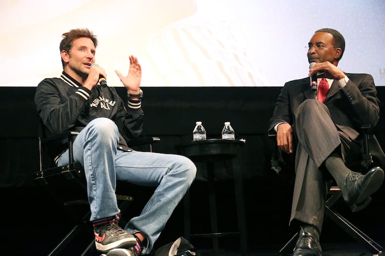 PHILADELPHIA – PA 9-12 : Bradley Cooper pictured during a Q & A after a special screening of A Star Is Born at the Prince Theater in Philadelphia, Pa on Sept. 12, 2018.