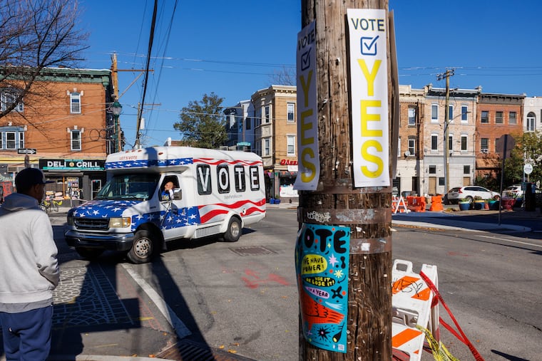 Election Day outside Famous 4th Street Delicatessen in November. The proposed SAVE America Act would restrict the right to vote for millions, writes the Editorial Board.