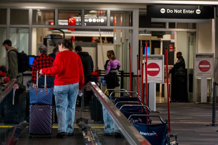 The scene at the TSA checkpoint line in Terminal B at Philadelphia International Airport in November.