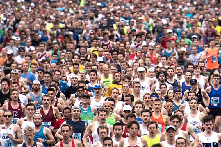 Runners at the start of the 2018 Broad Street Run.