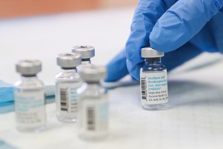Dori Cush, director of nursing, prepares syringes with the monkeypox vaccine at the Dr. Ala Stanford Center for Health Equity in North Philadelphia on Wednesday, Aug. 31, 2022.