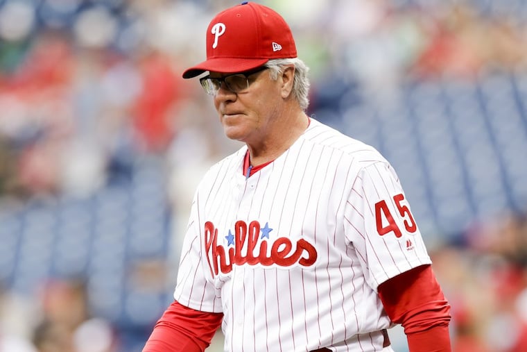 Phillies manager Pete Mackanin urged his players to play hard and not to worry about trade rumors.