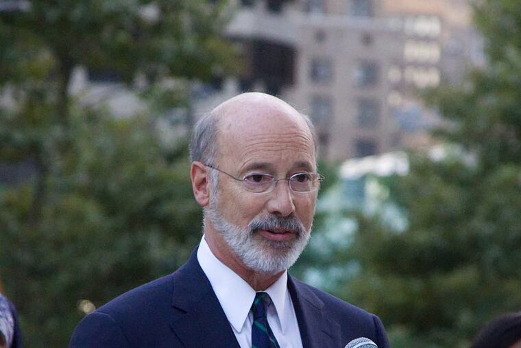 Pennsylvania Gov. Tom Wolf on Oct. 3, 2017. A panel of federal judges has dismissed a lawsuit challenging the new congressional map imposed by the Pennsylvania Supreme Court. (Bastiaan Slabbers/NurPhoto/Sipa USA/TNS)