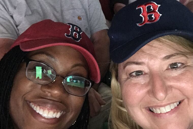 Lisa Tucker (right) with Ketanji Brown Jackson. The two met in law school, and became good friends.