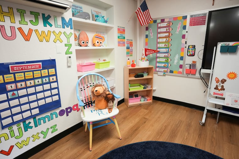 Preschool classroom at Sacred Heart Academy, in Bryn Mawr on August 14, 2025.