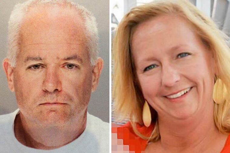 Police say Christopher Murray, 48, confronted his 46-year-old wife, Connie Murray, in Pennypack Park when she went for a jog, then strangled her.