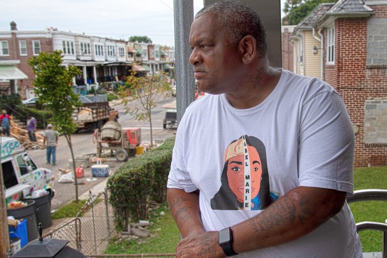 Darrell Lee is photographed at his home in Philadelphia, Pa. Monday, Sept. 16, 2019. His son was shot multiple times by police in a controversial shooting.