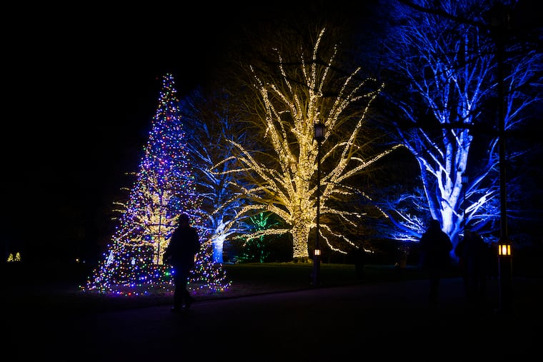 The theme this year for Longwood Christmas is Fire and Ice, a study in contrasts, at Longwood Gardens in Kennett Square, PA. Scenes from the night of Dec. 14, 2021.