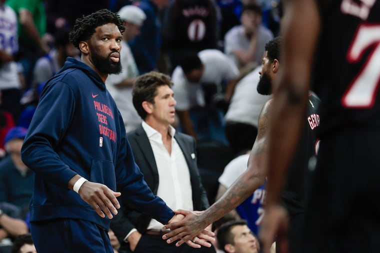 Nick Nurse says Joel Embiid is “working as hard as he can to get back.”