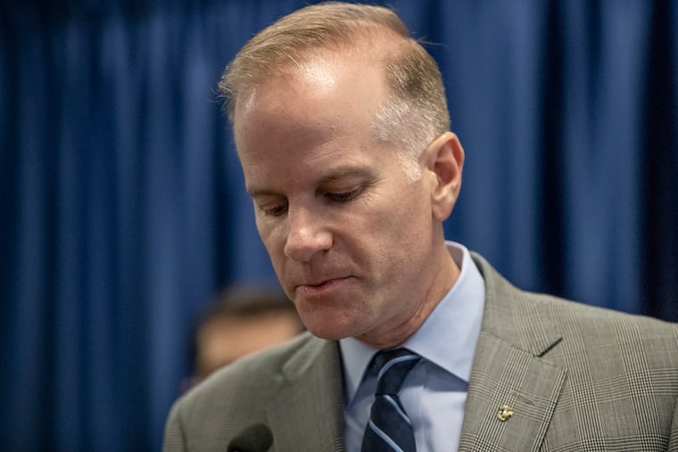U.S. Attorney for the Eastern District of Pennsylvania William McSwain speaks during a press conference to announce civil enforcement action involving safe injection sites Wednesday.