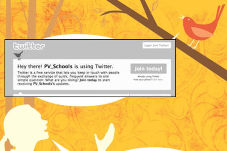 The Perkiomen Valley School District is using Twitter.com. "You don't have to be at a computer to access this," an official said. (MCT illustration)