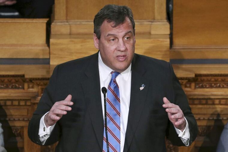 Gov. Christie delivers his budget address in February at the New Jersey State House in Trenton, N.J.