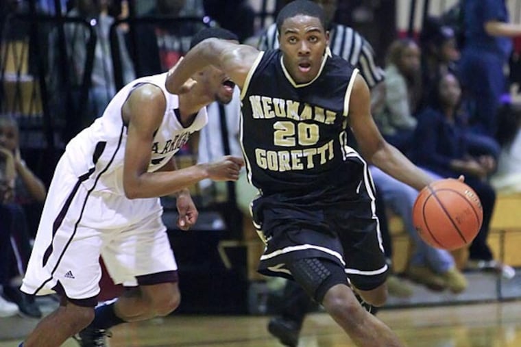 Neumann-Goretti's Ja'quan Newton. (Steven M. Falk/Staff Photographer)