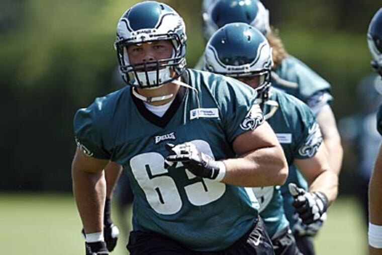 Right guard Danny Watkins was drafted by the Eagles in the first round of the 2011 draft. (David Maialetti/Staff Photographer)
