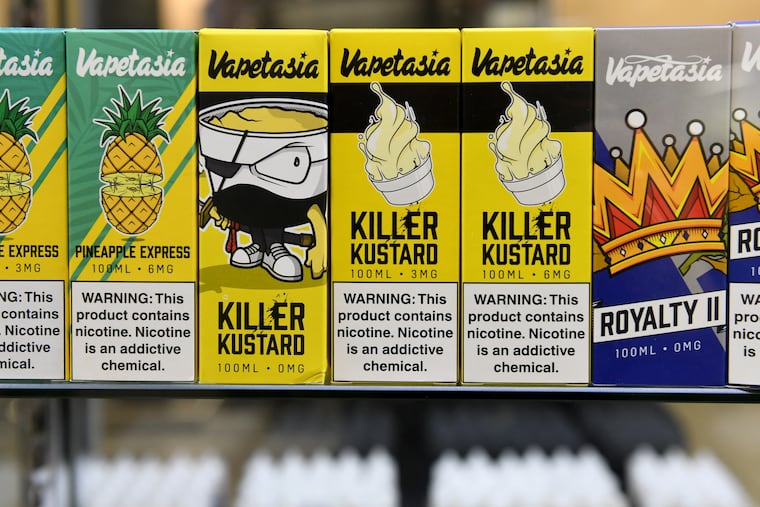 Companies offer vaping liquids with fanciful names like killer kustard, strawberry parfait and pineapple express experts say are aimed at youth.
