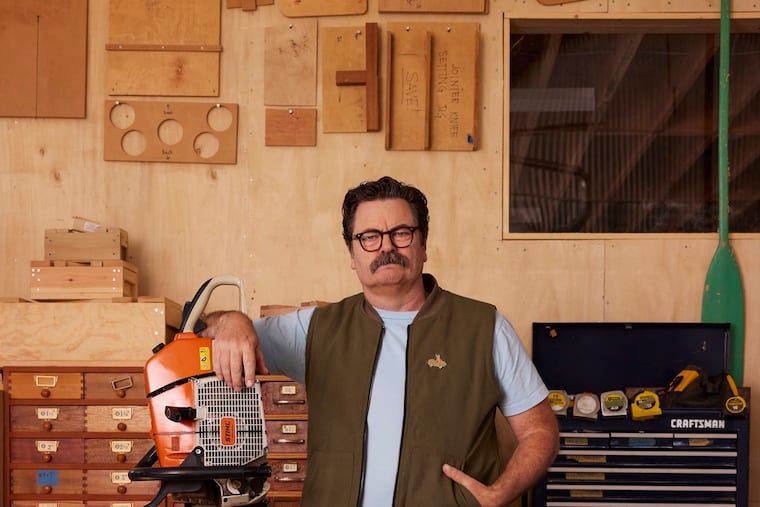 Actor Nick Offerman brings his woodworking comedy show for his new book 'Little Woodchucks' to The Met on April 12.