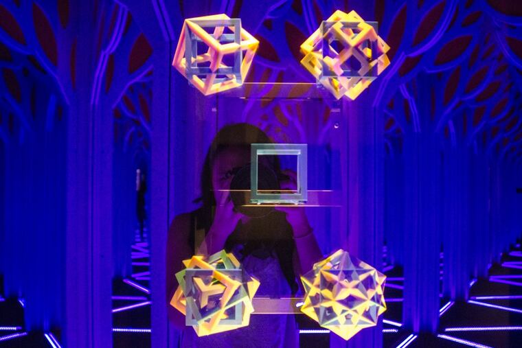 The Franklin Institute’s new exhibition “A Mirror Maze: Numbers in Nature” is a fun way to explore math. JOY LEE / Staff Photographer