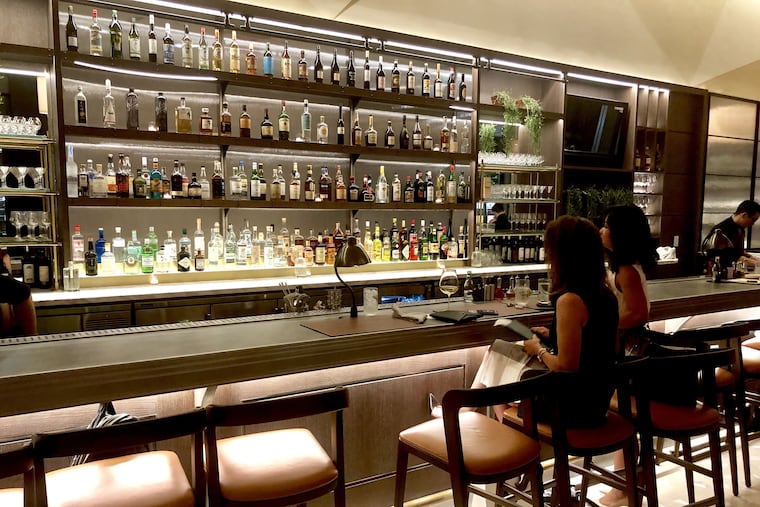 The bar at Vernick Fish, 1876 Arch St. The restaurant opened Monday on the ground floor of the Comcast Technology Center.