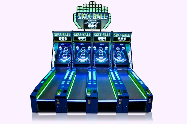 A recent model Skee-Ball machine from Chalfont’s Skee-Ball Inc., which was just sold to a rival.