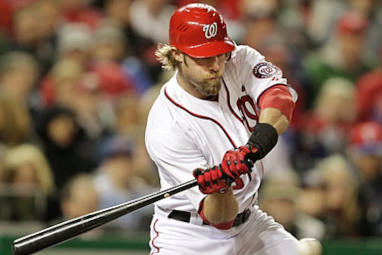Jayson Werth had two key hits in his first game against the Phillies since moving to Washington. (Manuel Balce Ceneta/AP)