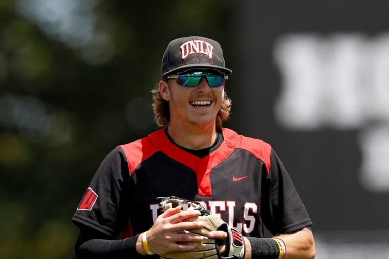 The Phillies selected UNLV shortstop Bryson Stott in the first round of baseball's annual amateur draft.