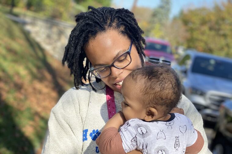 Nykia with her son, Enoch